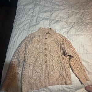 American Eagle Outfitters Women's Cable Knit Sweater - blush nwot
